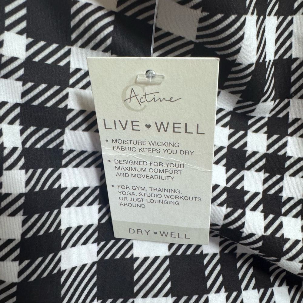 Beautiful Cato Live Well Active TOP 2X Pull Over Sleeveless Black & White - NWT - Picture 5 of 5